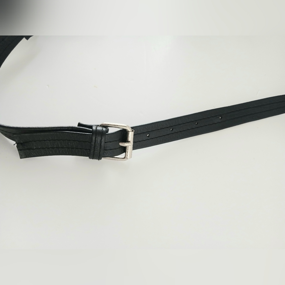 Via Roma Black Faux Leather Crossbody Shoulder Handbag - Picture 5 of 10